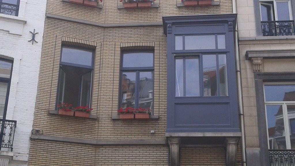 okno belgijskie meranti o nietypowym kształcie ze szprosami wiedeńskimi